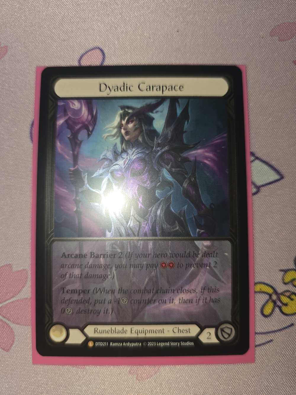 FAB - Flesh And Blood - Dyadic Carapace Runeblade Equipment Card - Extended Art
